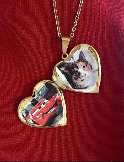 heart locket with my cat and Lightning McQueen Heart Locket Necklace, Lightning Mcqueen, Heart Locket, Locket Necklace, My Cat, Heart Necklace, Locket, Pendant Necklace, Pendant