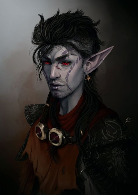 Skyrim Dark Elf Art, Skyrim Character Design, Dunmer Aesthetic, Dunmer Art, Shadar Kai, Rogue Character, Skull Face Paint, Can't Help Myself, Elder Scrolls Art