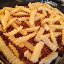 Sloppy Joe Fries - Allrecipes.com Fries Casserole, French Fry Casserole, Fries Recipes, Casseroles Recipes, Sloppy Joe Casserole, Beef Casseroles, Sloppy Joe Sauce, Frozen French Fries, Frozen Potatoes