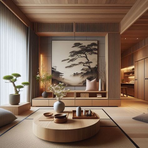 Modern Japanese Interior Design French Japanese Interior, Japanese Living Room Ideas Modern, Japanese Interior Design Living Room, Japanese Modern Interior, Modern Japanese Living Room, Japanese House Interior, Japanese Mid Century Modern, Modern Chinese Interior, Modern Japanese Homes