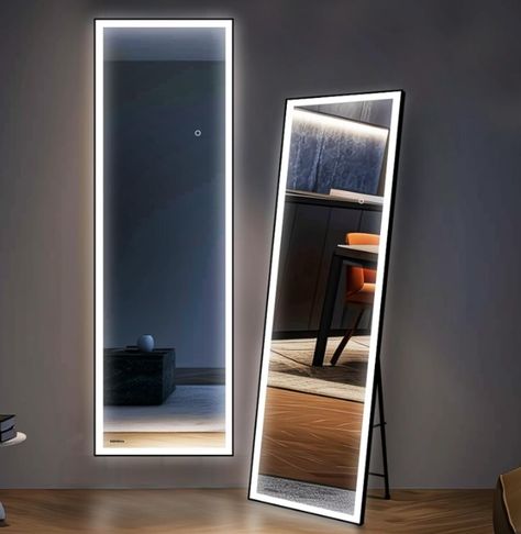 50% off KOSMONIA Full Length Mirror 24% off Code: 24KOSMONIA24 + $36 Coupon 70.39-144.99(Reg.139.99-289.99) 🔗https://urlgeni.us/amzn/PmeTN (ad) Light Up Body Mirror, Tall Standing Mirror, Room Asthetics, Glass Shatter, Makeup Lighting, Large Mirrors, Floor Length Mirror, Long Mirror, Color Lighting