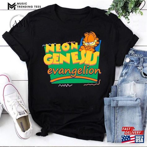 Neon Genesis Evangelion Garfield Vintage T-Shirt Shirt Funny Unisex Hoodie Check more at https://musictrendingtees.com/product/neon-genesis-evangelion-garfield-vintage-t-shirt-shirt-funny-unisex-hoodie/ Funny Garfield, Garfield Shirt, Garfield Vintage, Lakers T Shirt, Fast And Slow, Thanks A Lot, Vintage T Shirts, Genesis Evangelion, Neon Genesis