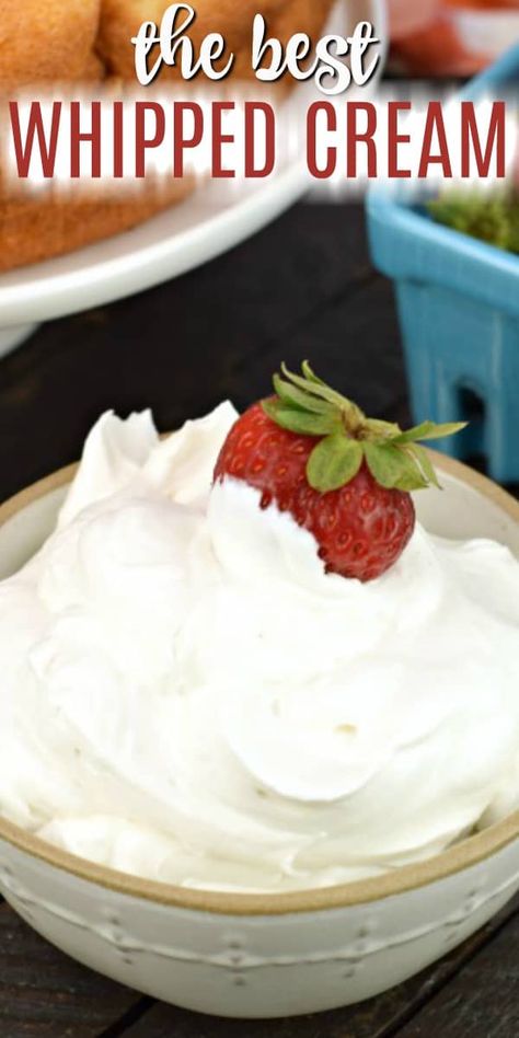 Sipping Cream Recipe, Homemade Whipped Cream With Heavy Cream, Homemade Whipped Cream Easy, Whip Cream Recipe, Best Whipped Cream, Homemade Cool Whip, Make Whipped Cream, Homemade Whipped Cream Recipe, Desserts Homemade