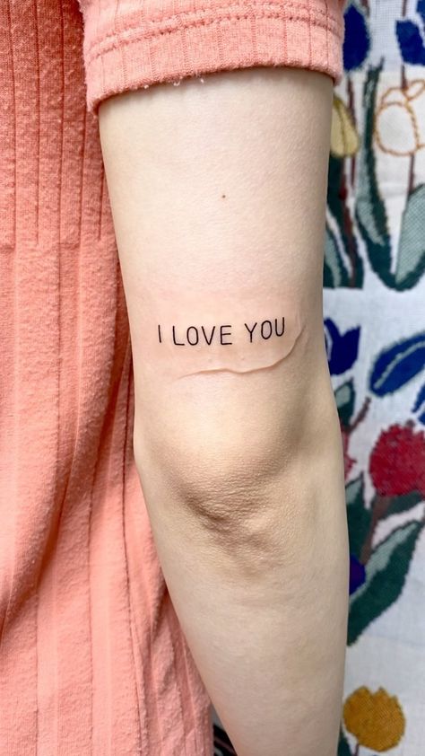 I Adore You Tattoo, I Love You Tattoos, I Love You Tattoo, Love Yourself Tattoo, Life Tattoos, Back Tattoo, Tatting, Tattoo Quotes, Piercings