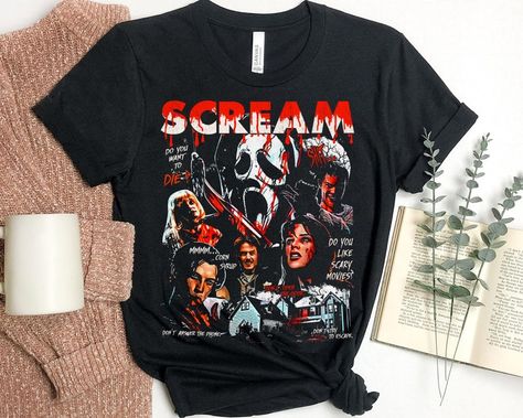 Ghostface Billy Loomis, Billy Loomis Stu Macher, Stu Macher, Scream Movie, Straight Clothes, Vintage Horror, Movie Shirts, Fan Shirts, Movie T Shirts