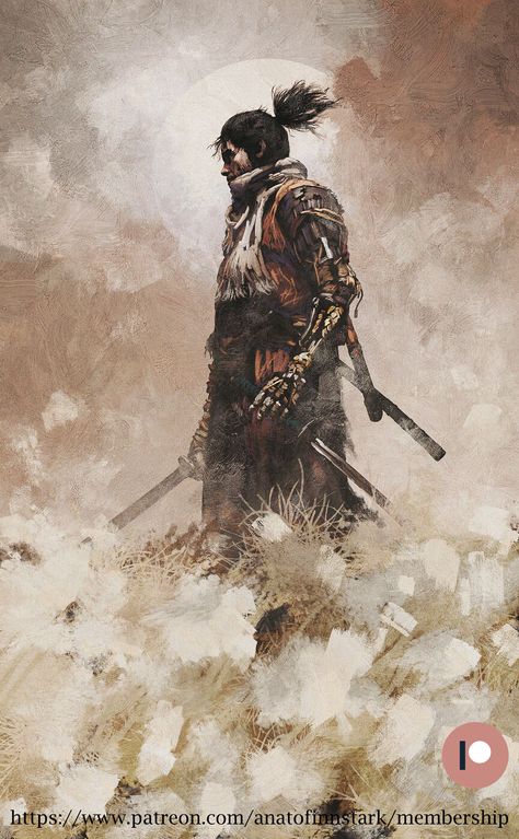 ArtStation - Sekiro Sekiro Art, Bloodborne Art, Samurai Artwork, Dark Souls Art, Japanese Art Prints, Anime Monsters, Japanese Warrior, Ghost Of Tsushima, Samurai Art