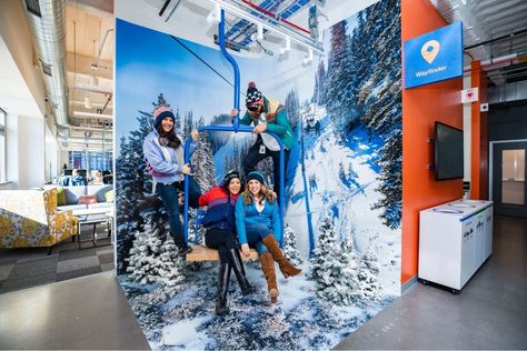 Facebook Office, Ski Lift Chair, Ship Parts, Ski Bar, Lodge Furniture, Double Chair, Apres Ski Party, Company Office, Ski Decor