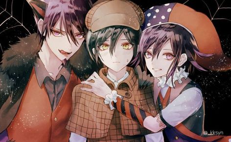 Halloween Danganronpa Icons, Danganronpa Halloween, Anime Trio Icon, Duos Icons, Danganronpa 3, Halloween Icons, Danganronpa V3, Danganronpa Characters, Danganronpa