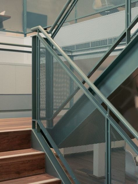 Richards Stanisich – Oroton | IndesignLive Industrial Staircase, Factory Interior, Australian Interior, Metal Stairs, Australian Interior Design, Metal Railings, Interior Design Awards, Staircase Railings, Architecture Concept Drawings