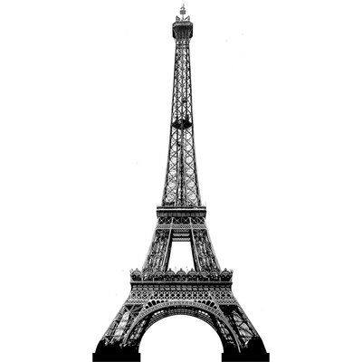 Eiffel Tower Black And White, Tallest Building In The World, Cardboard Standup, Black And White Silhouette, Life Size Cutouts, Gustave Eiffel, Paris Theme Party, French Street, Paris Party