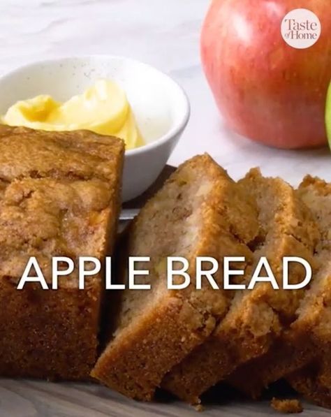 Taste of Home Apple Quick Bread, Apple Bread Recipe, Quick Bread Recipe, Apple Recipes Easy, Apple Dessert Recipes, Apple Bread, Bread Recipes Sweet, Quick Bread Recipes, Easy Bread Recipes