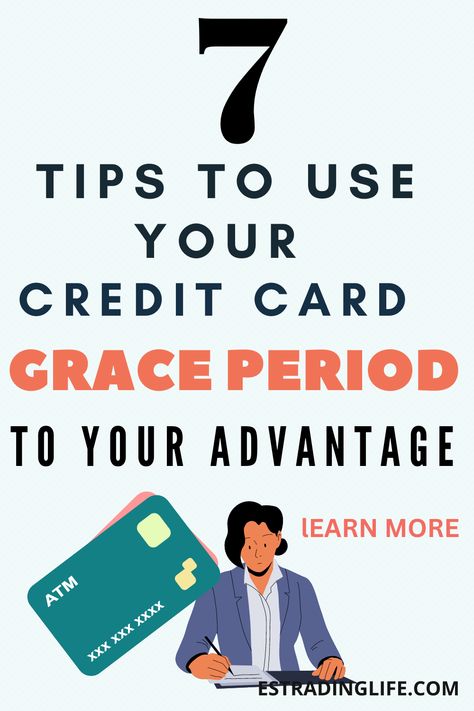 Are you interested in learning the best way to use your credit card grace period to your advantage? Grace periods are often misunderstood and underutilized, but if you know how to use them correctly, you can save yourself from unnecessary fees, maximize your rewards, and get the most out of your credit card. In this article, we'll discuss what a grace period is, how to use it to your advantage, and tips on ensuring you always take advantage of this helpful financial tool. What To Use Your Credit Card For, Velocity Banking With Credit Card, Credit Card Balance, Good Credit Score, Business Credit Cards, Debt Management, Finance Saving, Money Habits, Credit Repair