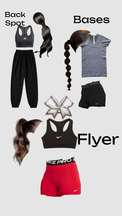 Cheer Outfits For Practice, Cute Cheer Outfits, Outfits For Practice, Cheer Practice Outfits, Cheerleading Ideas, Volleyball Bag, Cute School Outfits, Cheer Things, Volleyball Tournaments