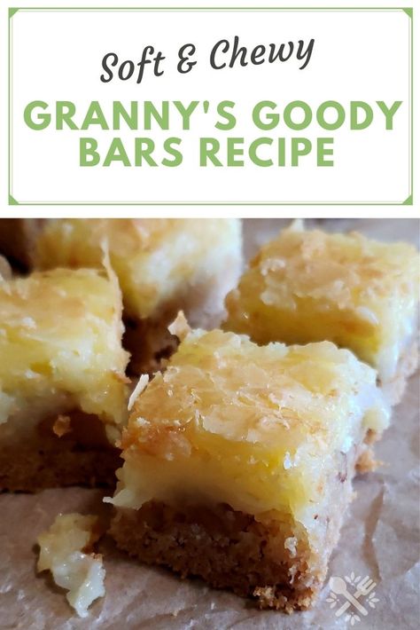 Granny's Goody Bars Recipe are a delicious treat! These ooey gooey cookie bars are easy to make with cake mix and cream cheese, a layer of pecans and a creamy coconut top layer. #goodybars #cookiebars #chessbars #ooeygooeybars #grannysrecipes #juliassimplysouthern #dessert #baking #cakemixandcreamcheese Goody Bars Recipe, Gooey Cookie Bars, Good Bars, Pecan Bars Recipe, Cake Mix Bars, Easy Dessert Bars, Amazing Cookie Recipes, Cake Mix Cookie Bars, Easy Bar Recipes