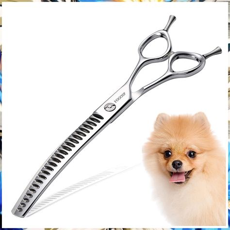 FOGOSP Curved Chunkers Shears Dog Grooming Scissors 7.0 in Professional Downward Thinning Shears for Dogs Cat Pet Japan 440C Dog Grooming Scissors, Thinning Shears, Cat Pet, Dog Care, Dog Grooming, Pets Cats, For Dogs, Dog Lovers, Dog Cat