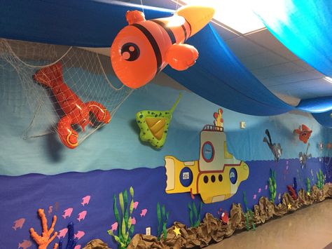 Scuba Vbs 2024 Preschool, Underwater Hallway Decorations, Vbs 2024 Scuba, Scuba Vbs, Group Vbs 2024 Scuba Decorations, Ocean Vbs Decorations, Vbs Scuba Decor, Deep Sea Discovery Vbs, Vbs Ocean Theme