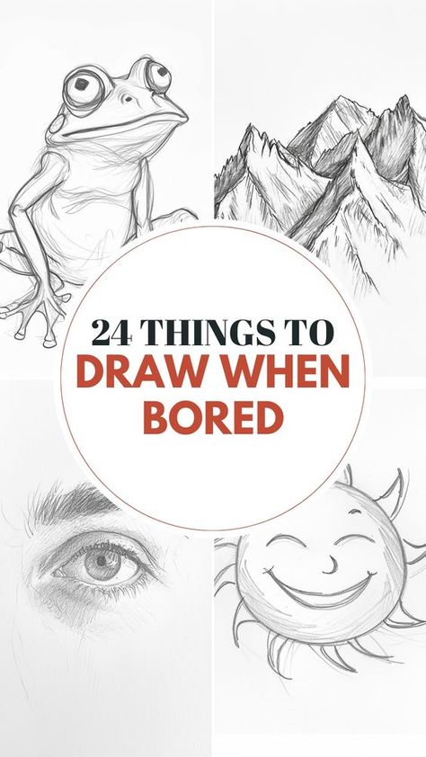 Beat boredom by grabbing a pencil and doodling these 24 unique drawing guides. Learn new techniques for sketching anything from animals to epic superheroes! #easydrawings #artpractice #drawinginspo🐙 Pictures To Sketch Easy, Drawing Ideas Easy Pencil Sketch, How To Draw Cool Stuff, How To Draw An Animal, Cool Pencil Drawings Easy, Fun Stuff To Draw, Cute Line Drawings, Wicked Drawings, Fishing Sketch