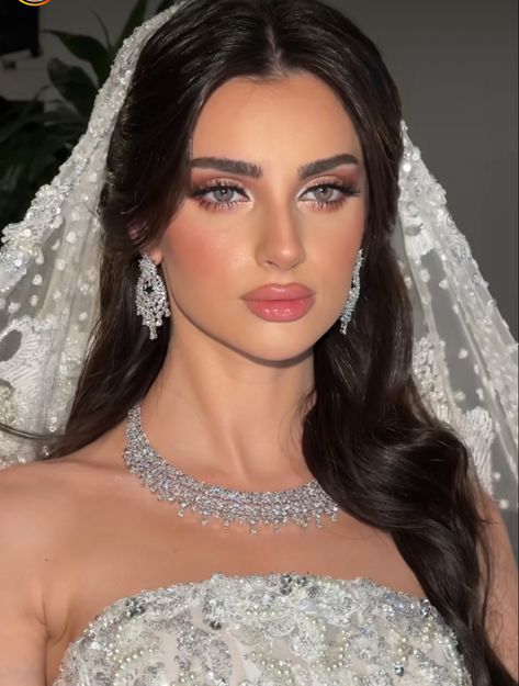 Brown Eyes Makeup Wedding, Braids Makeup Look, Pakistani Wedding Makeup Look, Arab Makeup Wedding, Arab Bridal Makeup, Arabic Wedding Makeup, Glam Makeup Looks Dramatic, Makeup Looks For Brides, Glamorous Wedding Makeup