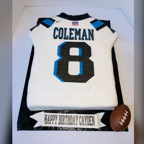 Football Jersey Cake Ideas, Cupcake Jersey Cake, Football Jersey Cupcake Cake, Football Jersey Cake, 3d Football Cake, Giants Cake Football, Jersey Cake, Cake For Men, Sports Themed Cakes