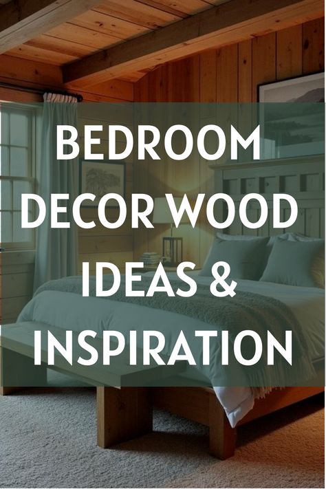 Bedroom Decor Wood Ideas & Inspiration Bedroom Ideas With Wood Furniture, Wood Interior Bedroom, Bedroom Decor Wood, Wooden Headboards, Stylish Bedroom Decor, Simple Bathroom Decor, Bedroom Decor Lights, Living Room Decor Rustic, Chic Bedroom Decor