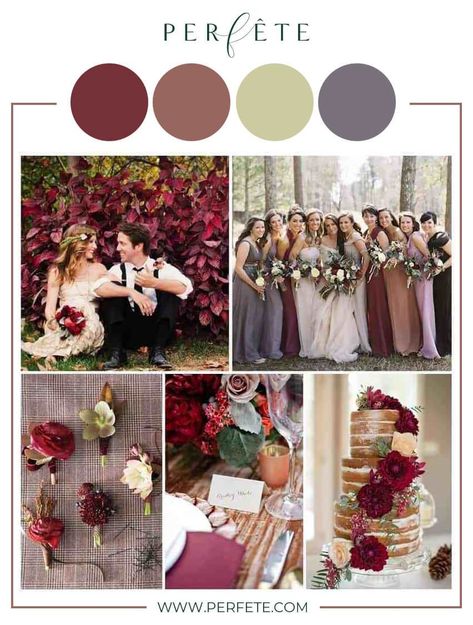 Pomegranate Wedding, September Wedding Colors, Fall Wedding Color Schemes, Fall Wedding Color Palette, Autumn Bride, Wedding Blue, Dresses Classy, Wedding Palette, Wedding Theme Colors