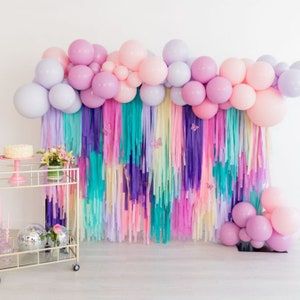 Lavender Haze Party, Taylor Swift Backdrop, Midnight Era, In My Era, Fringe Backdrops, Lavender Haze, Birthday Backdrop, Balloon Garland, My Birthday