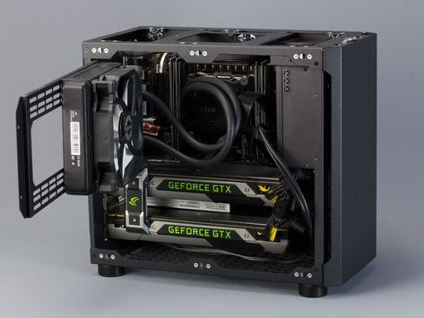 Meet Cerberus: Crowdfunded Micro-ATX Case Made in USA - PC Perspective Diy Pc Case, Custom Computer Case, Diy Pc, Gaming Pc Build, Computer Cases, Pc Build, Computer Build, Custom Computer, Pc Gaming Setup