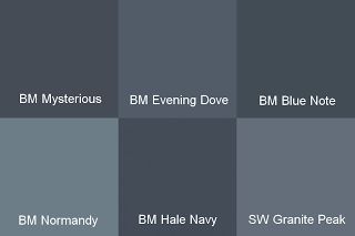 Navy and slate blue paint colors Benjamin Moore Cabinets, Slate Blue Paint Colors, Slate Blue Paint, Hale Navy Benjamin Moore, Benjamin Moore Blue, Interior Paint Colors Schemes, Navy Paint, Hale Navy, Blue Paint Colors