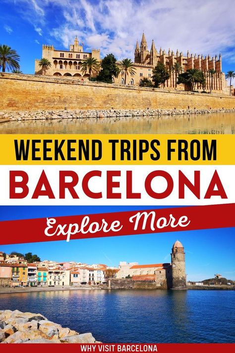 Barcelona Travel Tips: Are you looking for the perfect weekend getaway from Barcelona?  I’ve got some corkers for you!  With so much to see and do, Barcelona is an amazing city, but sometimes it’s nice to get out of the city to explore more of Spain and the regions around Barcelona. I have chosen my favourite destinations that make perfect weekend trips from Barcelona so you can get out and about! Barcelona Day Trips, Trips From Barcelona, Best Weekend Trips, Barcelona Travel Guide, Spain Itinerary, Visit Barcelona, Spain Travel Guide, Spain Vacation, Barcelona Travel