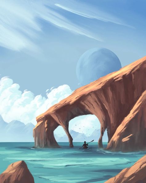 Sea mountain floating clouds planet water art drawing painting illustration sketch design Water Art Drawing, Floating Clouds, Sea Mountain, Mountain Illustration, Cheese Bites, Water Art, Water Painting, Illustration Sketches, Drawing Painting