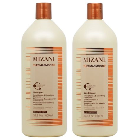 Free 2-day shipping. Buy Mizani Thermasmooth Shampoo and Conditioner Duo Set, 33.8oz Each at Walmart.com Mizani Hair Products, Makeup Mirrors, Brittle Hair, Hair Journey, Party Card, Protective Hairstyles, Hair Products, Shampoo And Conditioner, Rosé Wine Bottle