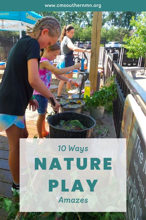 Children's Museum of Southern Minnesota is a huge supporter of nature play for kids. This proves true in all the spaces and exhibits we have designed in our outdoor play area, just for kids and families to enjoy all year round. Here are our 10 favorite ways nature play amazes and why it is so important for child's developmet. #naturebasedplay #outdoorplay Nature Based Play, Outdoor Meditation, Outdoor Play Space, Play For Kids, Children Crafts, Outdoor Play Area, Backyard Play, Childrens Museum, Nature Play