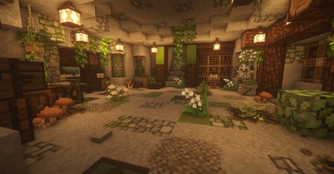 Minecraft Cave House, Minecraft Mountain House, Minecraft Underground, Interior Minecraft, Rumah Minecraft Sederhana, Minecraft Houses Blueprints, Minecraft Interior, Minecraft Interior Design, Minecraft House Plans