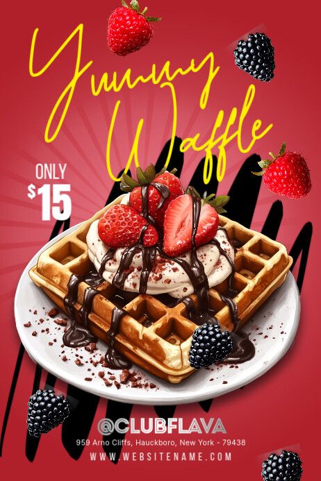 Red Maximalist Waffle Poster Waffle Poster Design, Waffle Poster, Social Media Posters, Photoshop Flyer, Linkedin Background Image, Linkedin Background, Flyers Design, Linkedin Banner, Kindle Book Cover