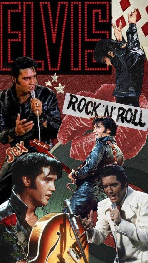 Elvis Presley Phone Wallpaper, Elvis Lockscreen, Elvis Presley Aesthetic, Elvis Collage, Elvis Aesthetic, Elvis Party, Elvis Presley Posters, Elvis Presley Christmas, Elvis Presley Wallpaper