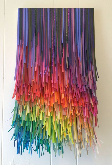 FRONDS Taste The Rainbow, Colorful Party, Paper Sculpture, Paper Projects, 3 Layers, Art Room, Rainbow Colors, The Wall, Paper Flowers