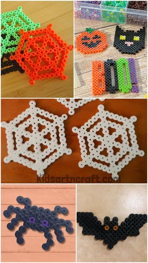 Spider Perler Bead Patterns Halloween Pony Bead Crafts, Perler Bead Spider, Perler Beads Ideas Halloween, Halloween Hama Beads Patterns, Spider Perler Beads, Thanksgiving Perler Bead Patterns, Halloween Perler Bead Patterns Small, Fall Perler Bead Patterns, Halloween Perler Bead Patterns