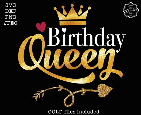 Birthday Thanks Message, Birthday Queen Crown, Queen Crown Svg, Queen With Crown, Gold King Crown, Thanks Messages, Birthday Lady, Birthday Wishes Gif, Birthday Queen Svg