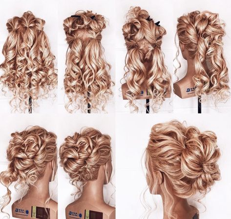 Updo Hairstyles Tutorials, Prom Hair Down, Long Hair Wedding Styles, Prom Hairstyles For Long Hair, Long Hair Updo, Natural Curls Hairstyles, Cute Hairstyles For Medium Hair, Bridesmaid Hair Updo, Hairdo For Long Hair