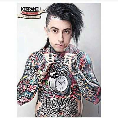 Ronnie Radke Ronnie Radke Tattoos, Reverse Tattoo, Ronnie Radke, Cebu City, Falling In Reverse, Andy Biersack, Leg Sleeves, Band Memes, Emo Bands