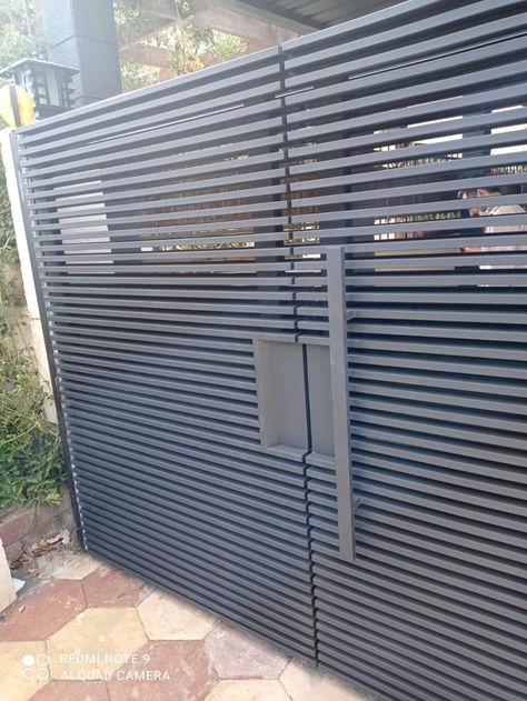 Ms Steel Gate Design, Parking Door Design Modern, Front Gate Design Modern Steel, Double Door Gate Design, Modern Iron Gate Designs, Modern Front Gate Design, Pagar Modern, Modern Main Gate Designs, Steel Gates