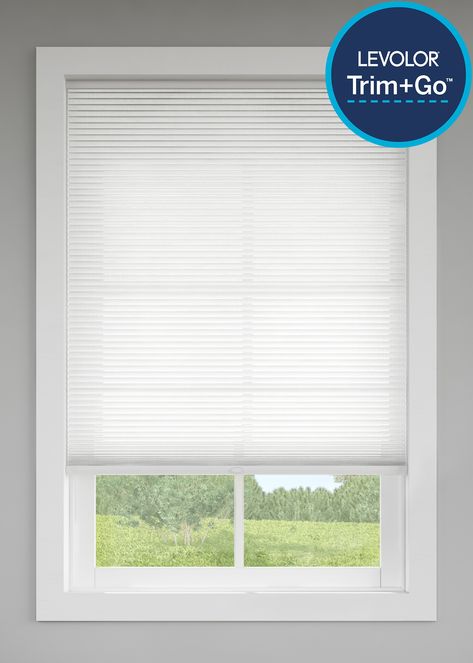 LEVOLOR Trim+Go 36-in x 72-in Snow Light Filtering Cordless Cellular Shade in the Window Shades department at Lowes.com White Valance, Cellular Blinds, Vinyl Room, Blinds And Shades, Privacy Shades, Snow Light, Honeycomb Blinds, Cellular Shades, Lift Design