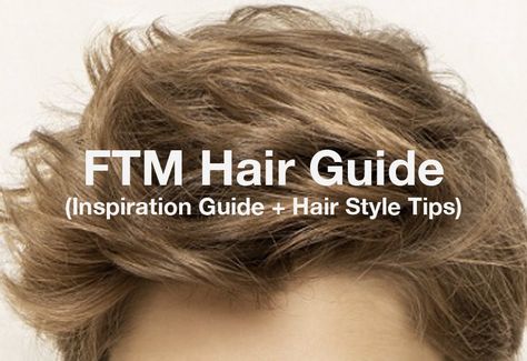 Point 5cc shares FTM hair style and maintenance tips plus an inspiration guide to help you pick your new 'do, look sharp, and feel great. Ftm Hairstyles, Ftm Tips, Ftm Haircut, Ftm Fashion, Trans Tips, Nonbinary Hair, Ftm Haircuts, Hairstyle Guide, Lgbt Equality