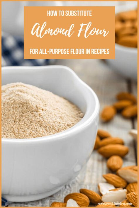 How to Substitute Almond Flour for All-Purpose Flour in Recipes￼ Grain Free Dinner, Grain Free Snacks, Almond Macaroons, Grain Free Breakfast, Grain Free Bread, Flour Bread, Grain Free Diet, Healthier Alternatives, Grain Free Desserts