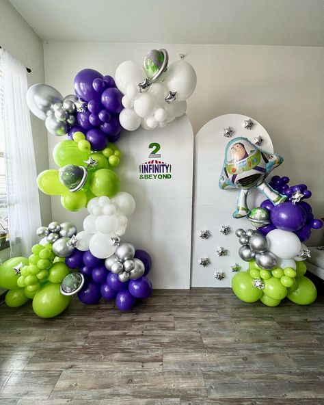 To The Infinity And Beyond, Buzz Lightyear Birthday Party, Buzz Lightyear Party, Buzz Lightyear Birthday, Toy Story Party Decorations, 2nd Birthday Party For Boys, Baby Birthday Themes, Second Birthday Ideas, Boy Birthday Party Themes