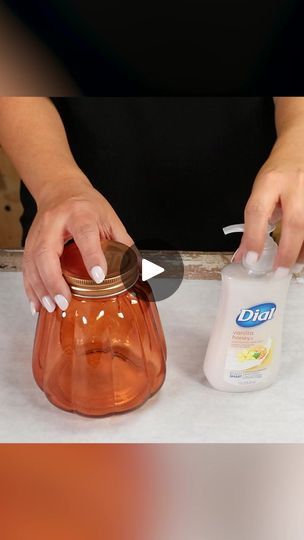 2.9M views · 38K reactions | I took a pumpkin 🎃 jar and the pump from a bottle of hand soap 🧼  #dollartreediy #onabudget #dollartreedeals #dollartreecommunity #reels #diyideas | Liz Fenwick DIY Diy Soap Dispenser Bottle, Diy Soap Dispenser, Liz Fenwick Diy, Liz Fenwick, Diy Hand Soap, Dollar Store Inspired Decor, Pumpkin Soap, Fall Soaps, Dollar Tree Pumpkins