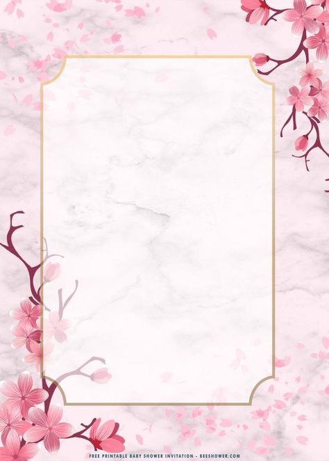 (FREE Printable) – Blush Pink Sakura Baby Shower Invitation… | Baby shower invitation templates, Free printable baby shower invitations, Flower background wallpaper Cocomelon Template, Bg Wallpaper, Free Printable Baby Shower Invitations, Colorful Borders Design, Megan Hess, Pink Sakura, Alphabet Stickers, Printable Baby Shower Invitations, Frame Card