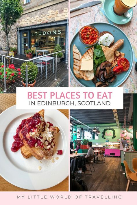 Find the best restaurants in Edinburgh inside this guide. Where to eat in Edinburgh for first time travellers from traditional Scottish food instagrammable cafes in Edinburgh. | My Little World of Travelling | Best restaurants in Edinburgh | Edinburgh food guide | Edinburgh travel tips | Scotland travel tips | UK travel destinations Good Places To Eat, Edinburgh Food, Edinburgh Restaurants, Scotland Food, Edinburgh Scotland Travel, Homemade Baked Beans, Edinburgh Travel, Scotland Vacation, Veggie Breakfast