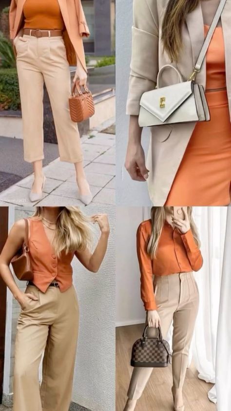 #streetStyle #fashionTrends #fashionBloggers #fashionLovers #fashiondesigner #Outfit #Outfitoftheday #ootd #fashionweek #Fashion #Dailylook #style #styleinspiration #womenfashion #pinterestfashion #pinterestaesthetic #discoverunder #pinterestinspired #styleinspo #Womenstyle #classy #fashion #style #love #elegant #beautiful #beauty #ootd #fashionblogger #instagood #fashionista #model #stylish #luxury #photography #trendy #fashionstyle #lifestyle #instafashion #photooftheday #chic #classic Colour Combinations Fashion, Color Combos Outfit, Color Combinations For Clothes, Office Casual Outfit, Beige Outfit, Tan Pants, Trendy Fall Outfits, Classy Work Outfits, Stylish Work Outfits