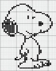 free snoopy crochet patterns | Learning & Loving Crochet: January 2009 Graph Crochet, Pixel Crochet, Tapestry Crochet Patterns, Stitch Crochet, Pixel Pattern, Bobble Stitch, Crochet Tapestry, 자수 디자인, Crochet Motifs